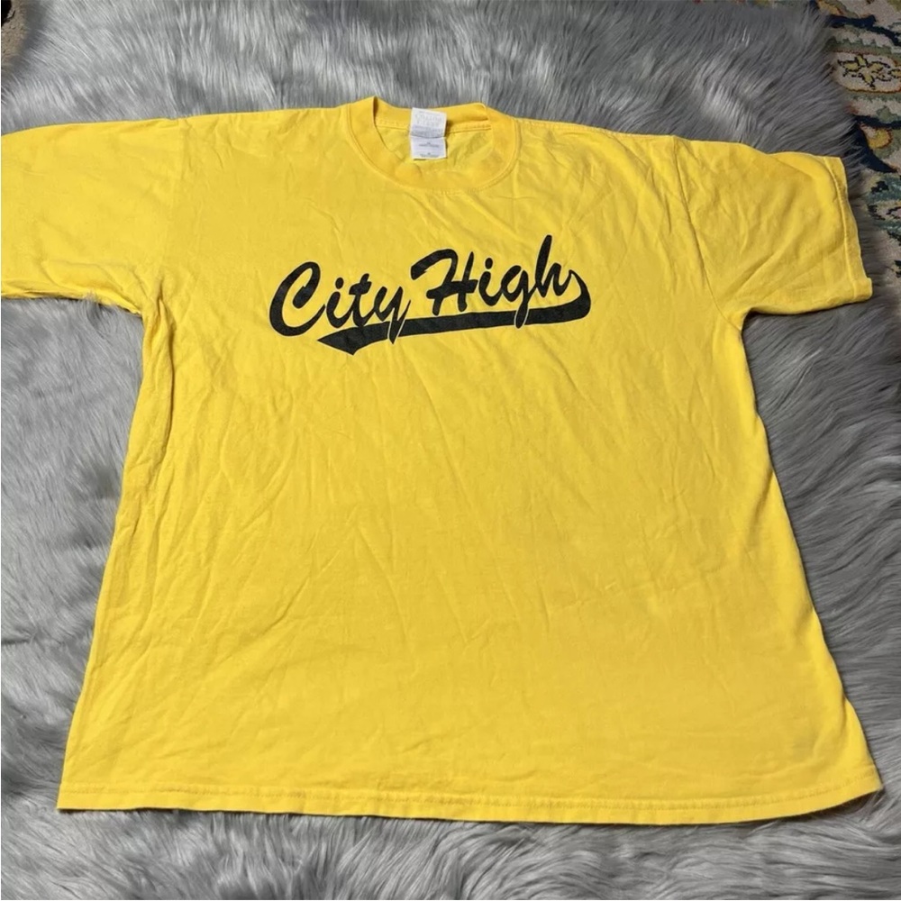 City High What Would You Do Hip Hop Yellow Black Shirt XL